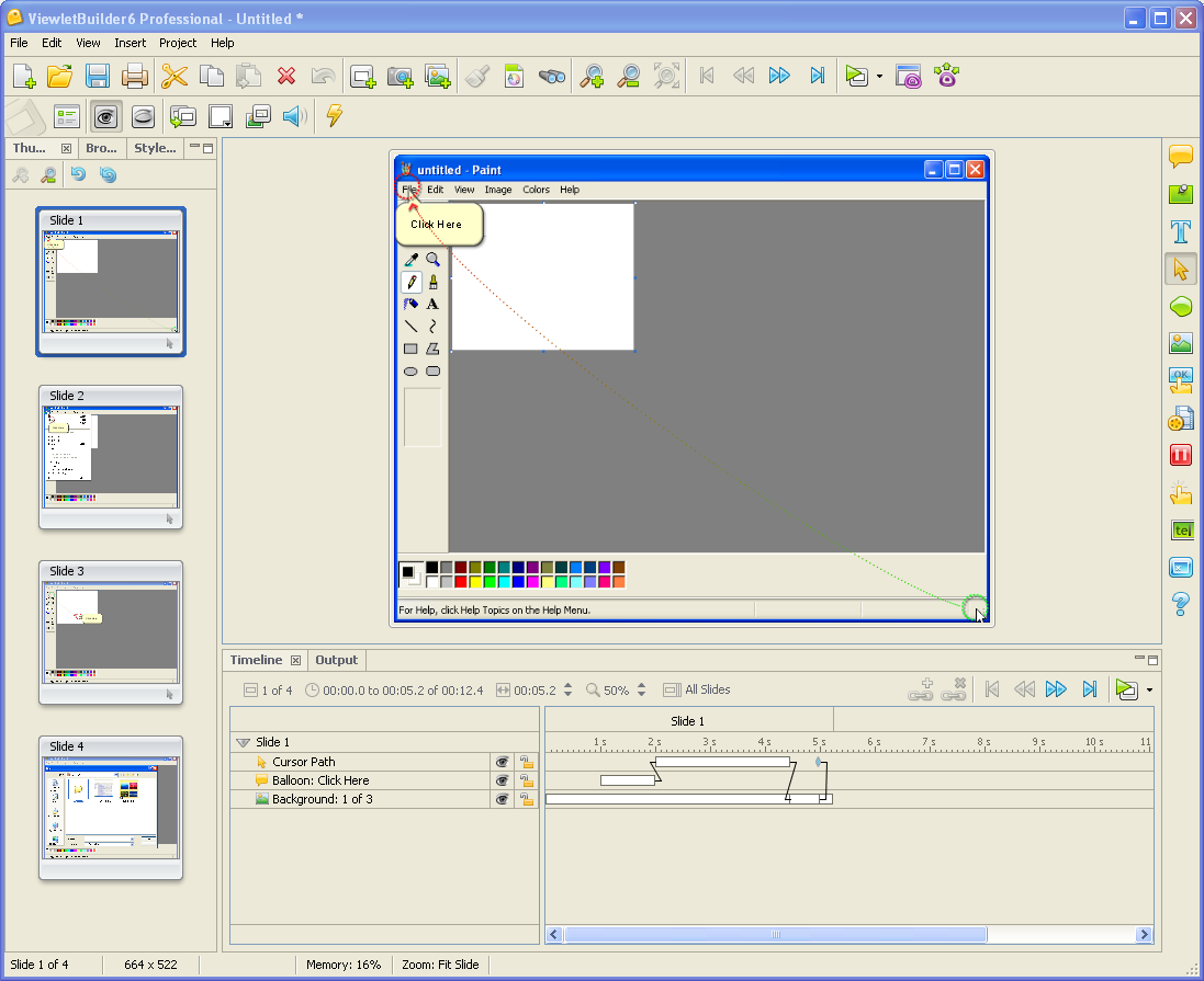 ViewletBuilder 6 Professional 6.1.1 screenshot